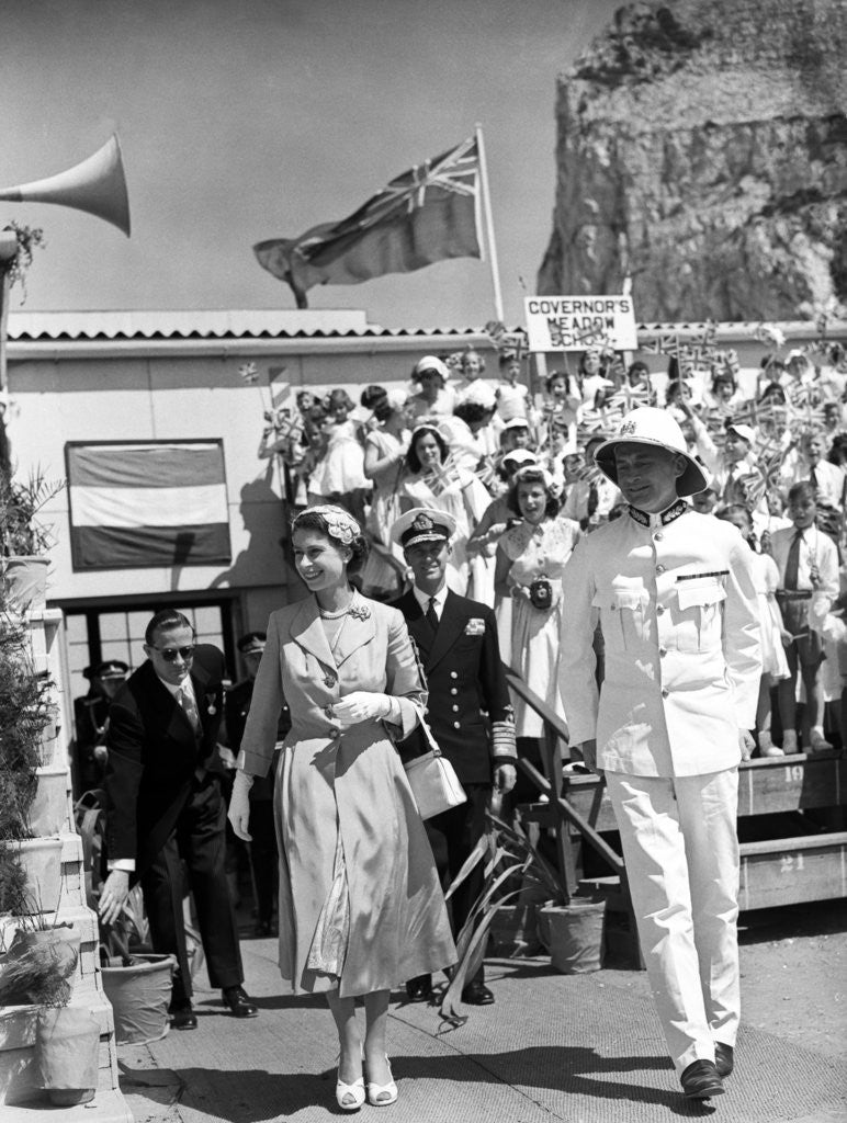 Detail of Royal Visit to Gibraltar, 1954 by Staff
