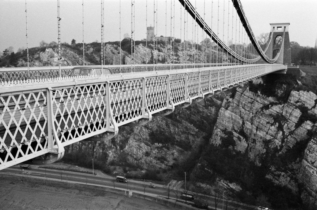 Detail of Clifton Suspension Bridge, Bristol, 1967. by Arthur Sidey