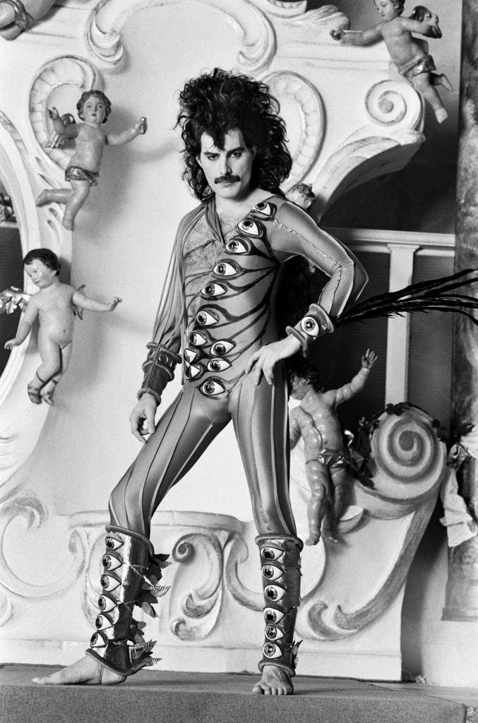 Detail of Queen making music video 1984 by Mike Maloney