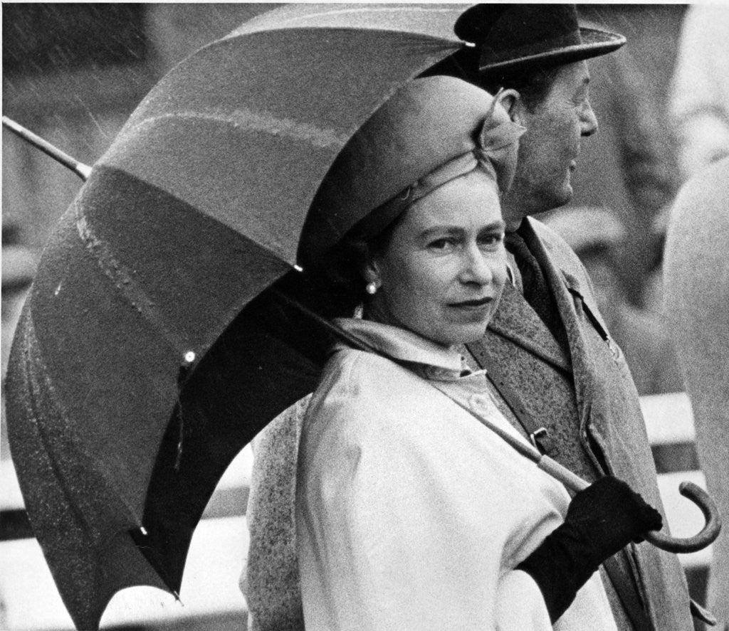 Detail of Queen Elizabeth II visits Chester Races on May 3rd 1966 by Staff