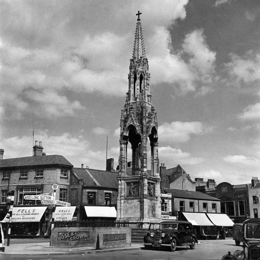 Detail of The Market Place at Wisbech. Cambridgeshire, circa 1930 by Staff