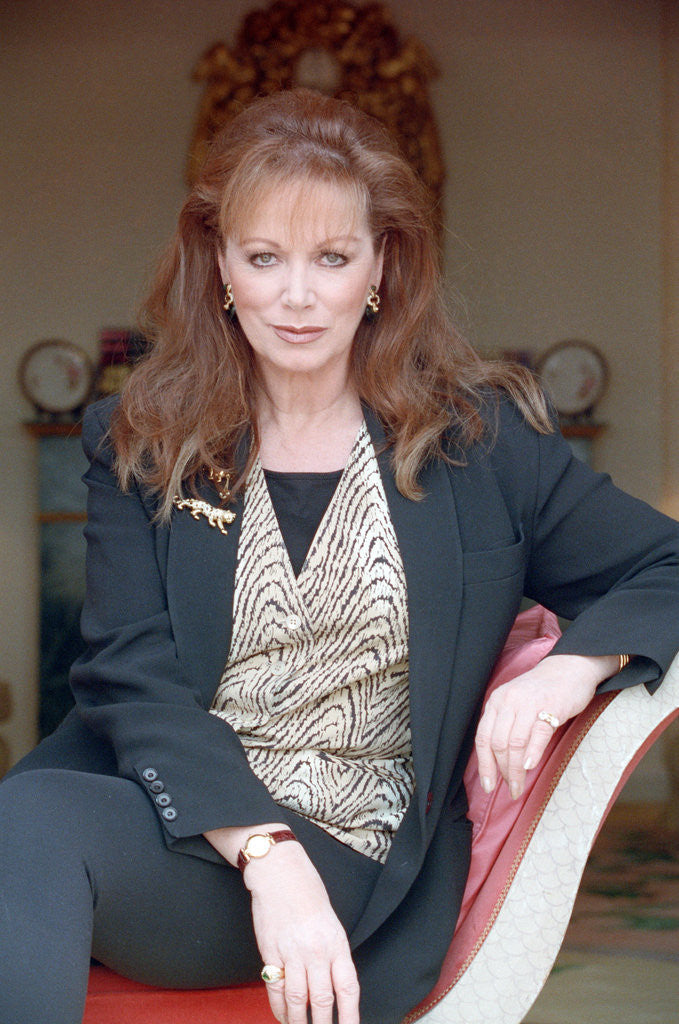 Detail of Jackie Collins. Pictured in London, March 1993 by Wright