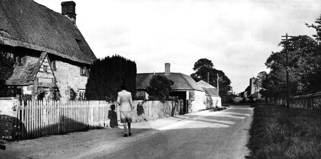 Detail of Sulgrave village, Northants, circa 1945 by Staff