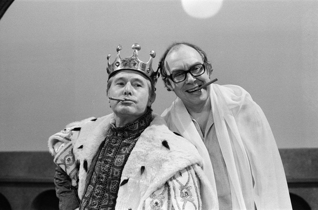 Detail of Ernie Wise and Eric Morecambe inThe Morecambe and Wise Christmas TV show 1980. by Charlie Ley
