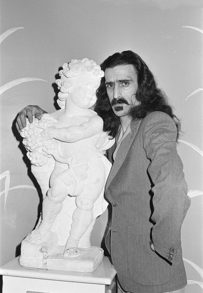 Detail of Frank Zappa pictured at The Dorchester Hotel in London. by Sidey