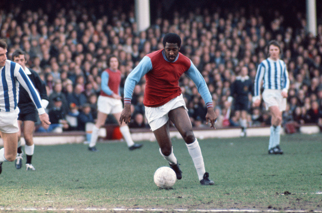 Detail of West Ham United footballer Clyde Best by Mirror Group Newspapers