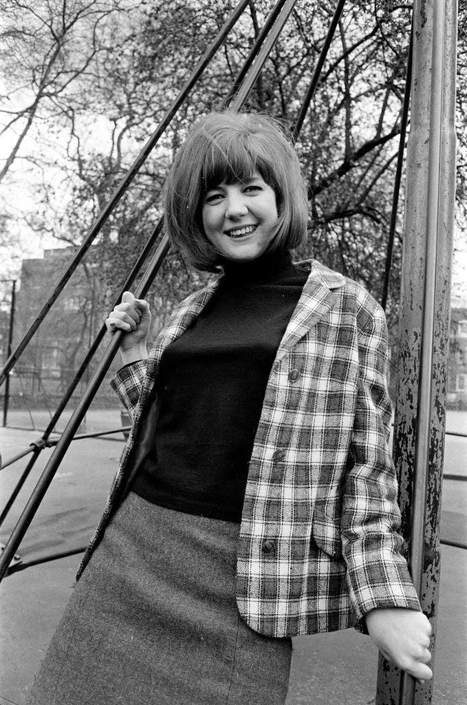 Detail of Cilla Black at a playground in May 1964 by Harry Fox