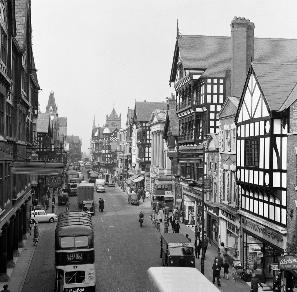 Detail of Eastgate Street, Chester, 1961. by Terry Fincher