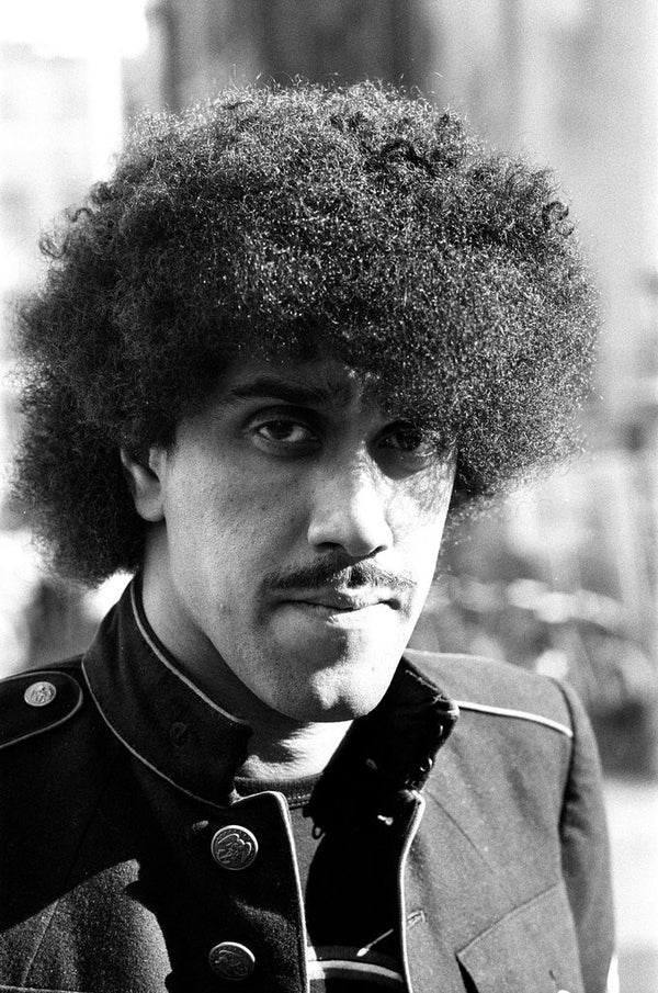 Phil Lynott of Thin Lizzy during a recording session for the groups new ...