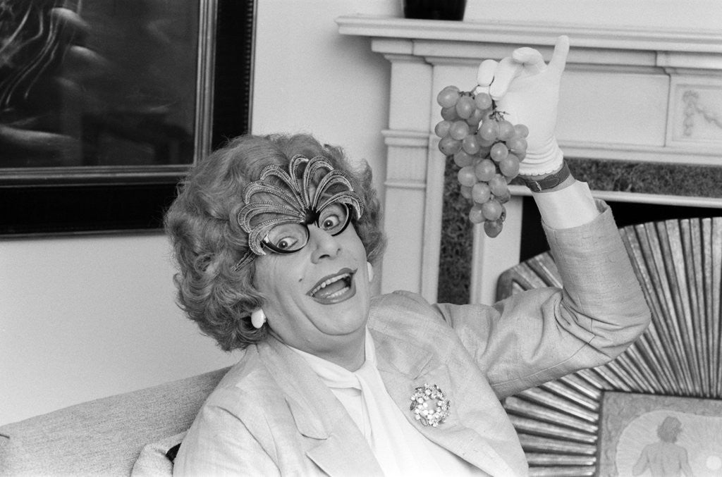 Detail of Barry Humphries by Carl Bruin