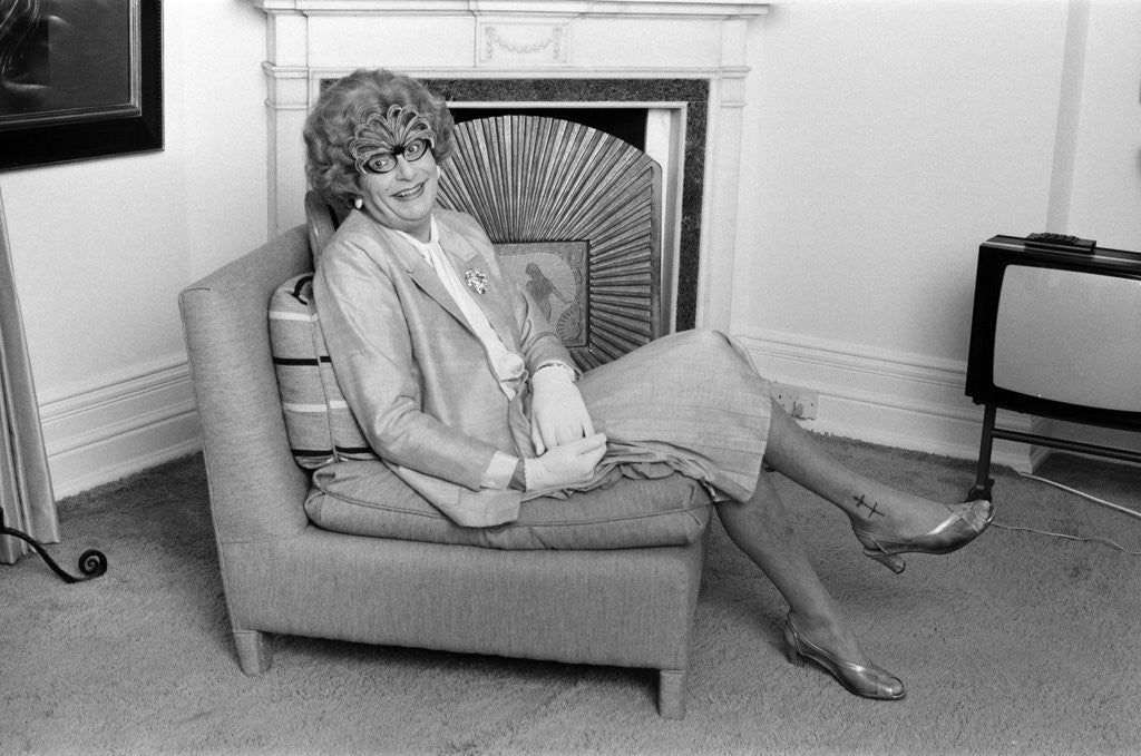 Detail of Barry Humphries by Carl Bruin