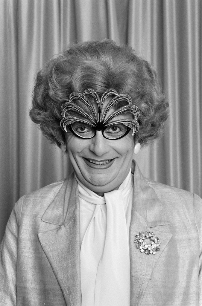 Detail of Barry Humphries by Carl Bruin