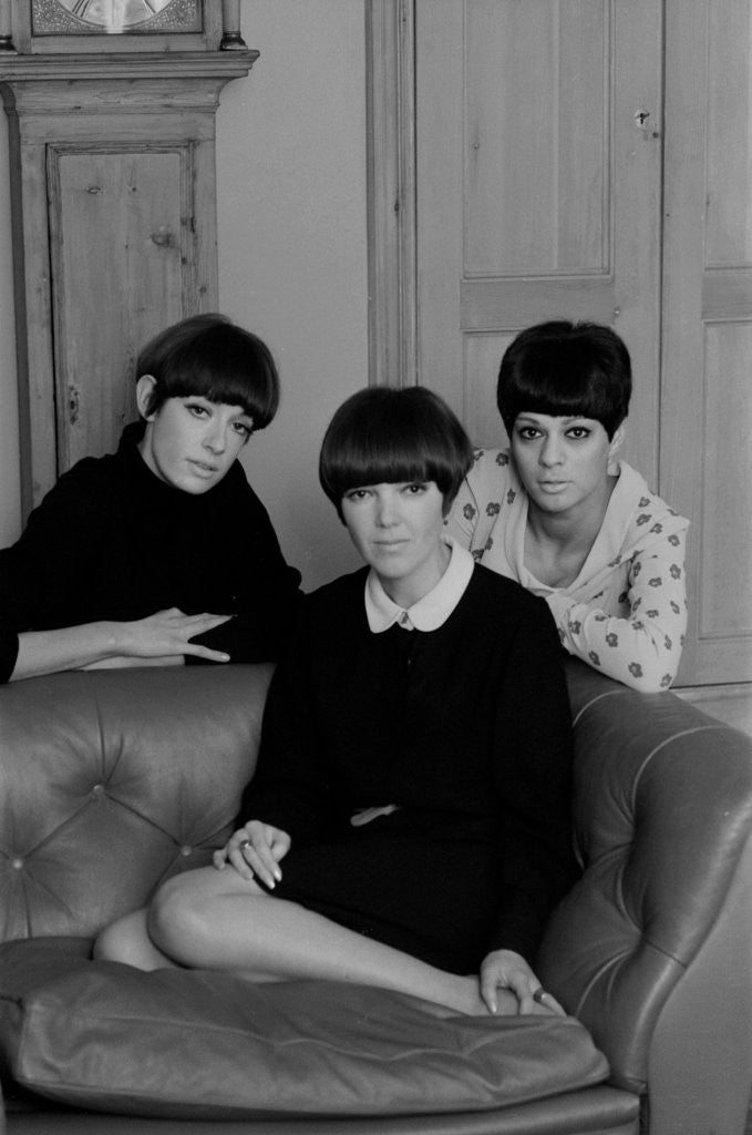 Detail of Susan Gellard, Mary Quant and Jan De Souza with their Vidal Sassoon hairstyles by Unknown
