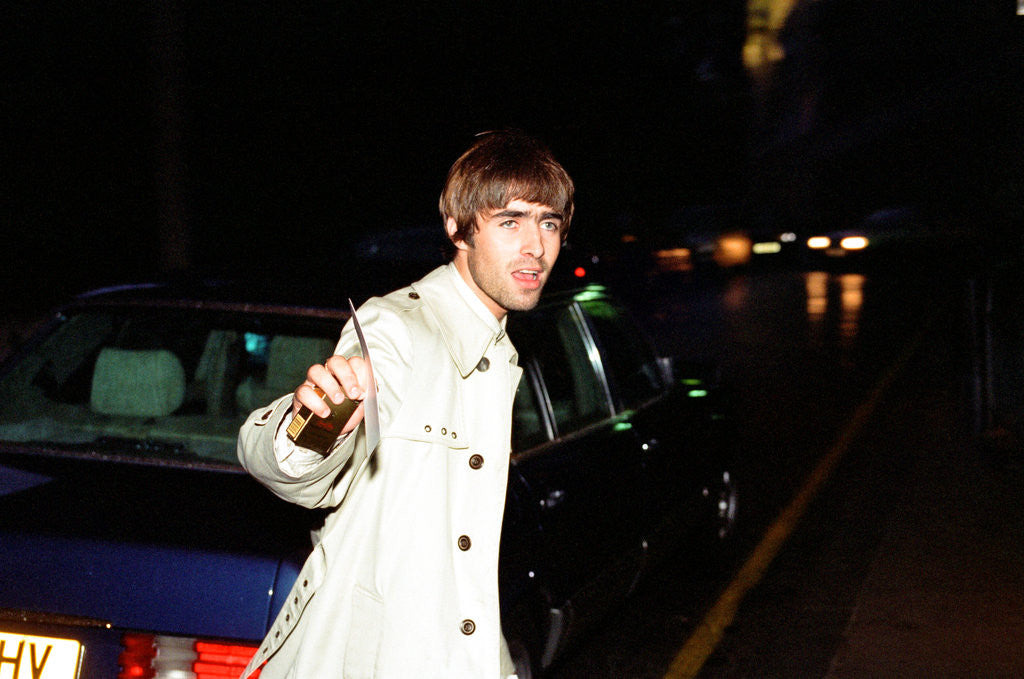 Detail of Liam Gallagher of Oasis arriving for The Mercury Pop Awards by Steve King