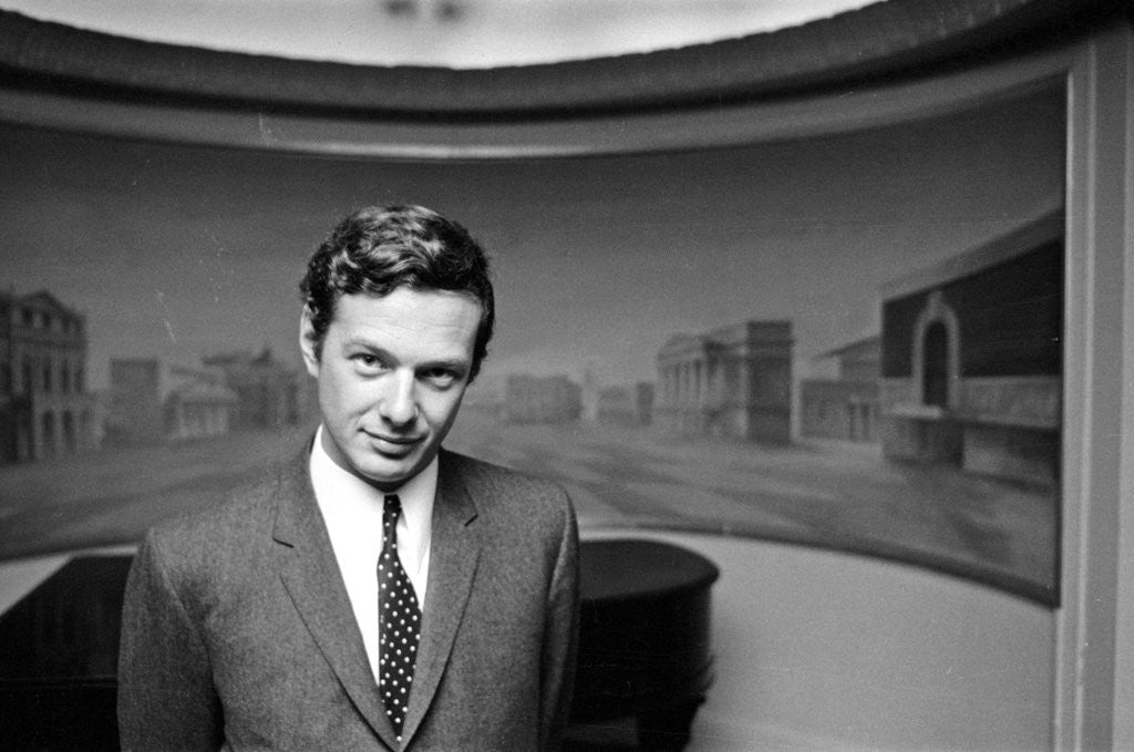 Detail of Brian Epstein pictured inside The Saville Theatre by Waters