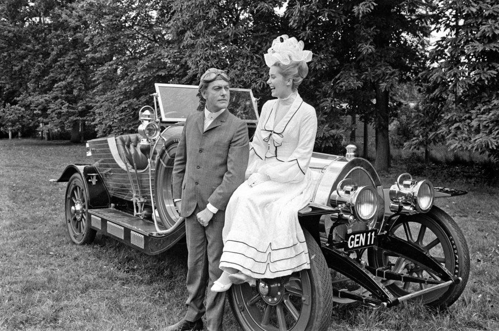 Detail of Dick Van Dyke and Sally Ann Howes with Chitty Chitty Bang Bang by Victor Crawshaw