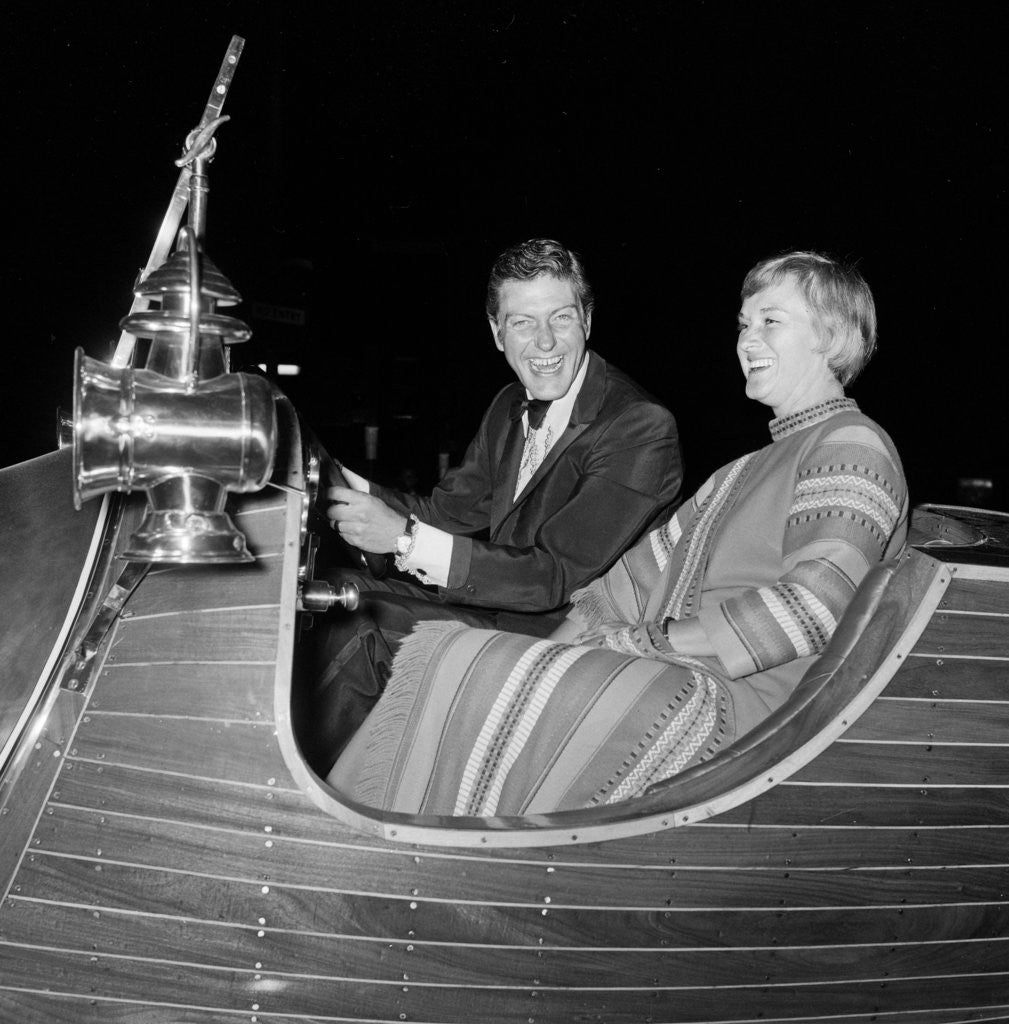 Detail of Dick Van Dyke with his wife Margie at a film premier in London by Unknown