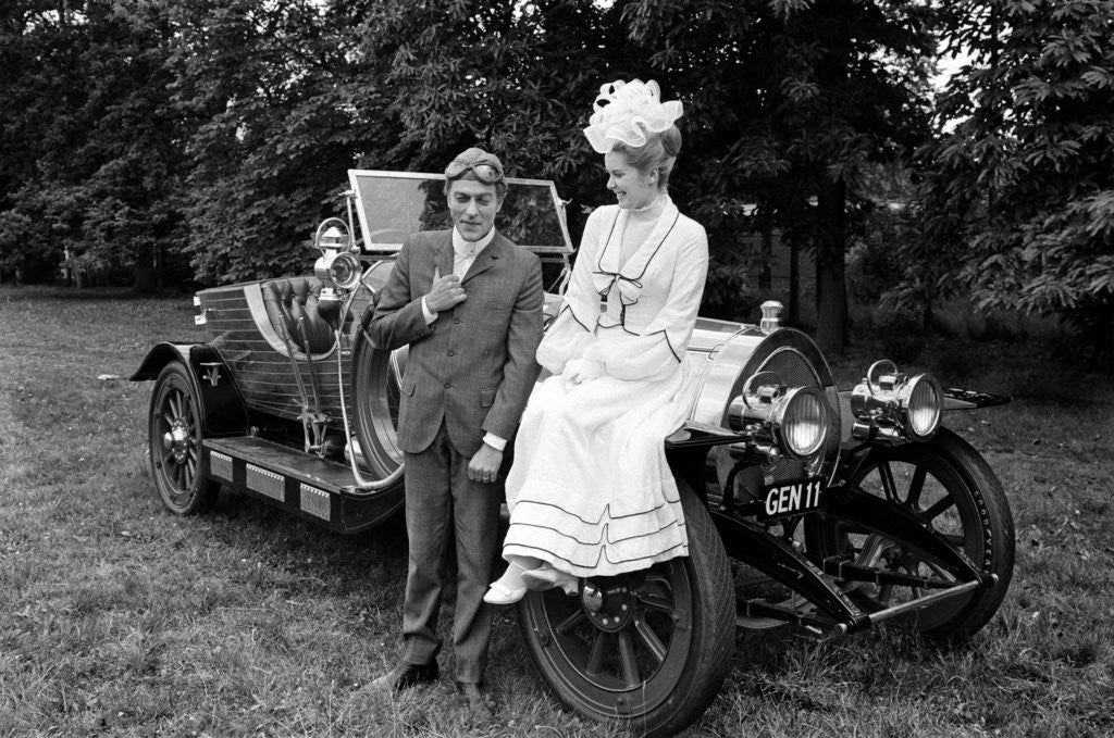 Detail of Dick Van Dyke and Sally Ann Howes with Chitty Chitty Bang Bang by Victor Crawshaw