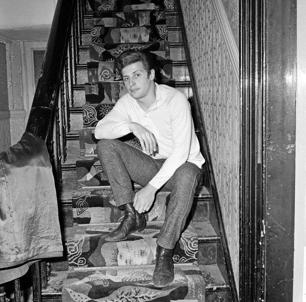 Detail of Pete Best, former Beatles drummer, at home in Liverpool in 1965 by Sayle