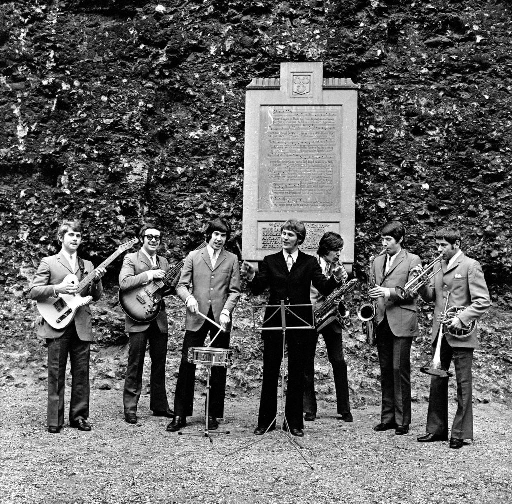 Detail of The Amboy Dukes pictured at Reading Abbey Ruins, Berkshire, in 1968. by Staff