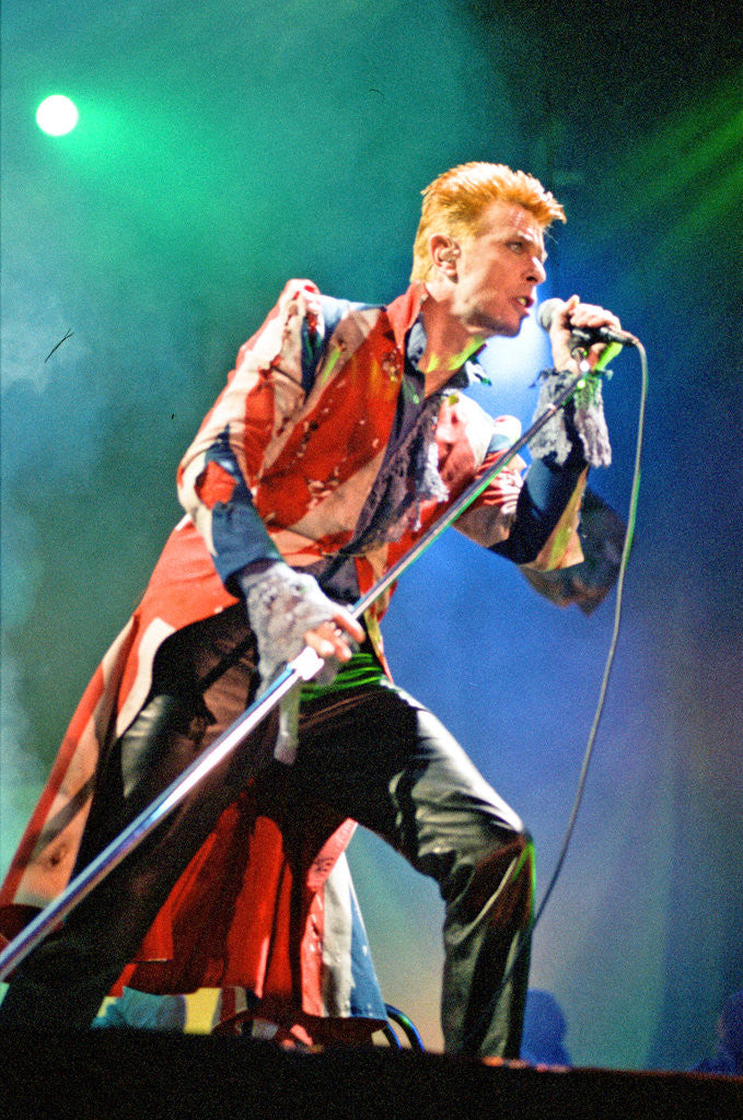 Detail of David Bowie live at The Phoenix Festival, Stratford-upon-Avon, 18th July 1996 by Staff