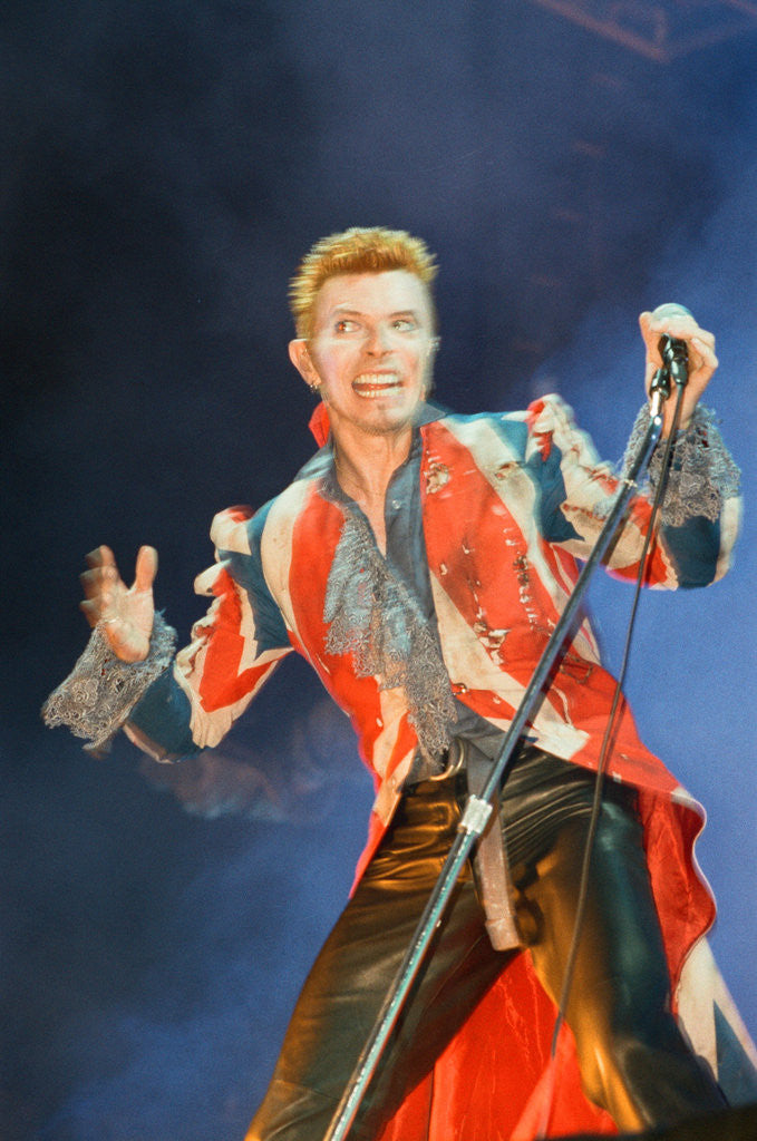 Detail of David Bowie live at The Phoenix Festival, Stratford-upon-Avon, 18th July 1996 by Staff