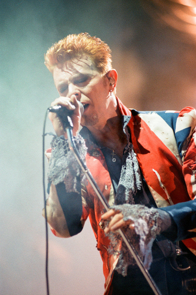 Detail of David Bowie live at The Phoenix Festival, Stratford-upon-Avon, 18th July 1996 by Staff