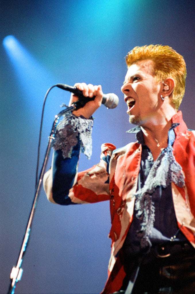 Detail of David Bowie live at The Phoenix Festival, Stratford-upon-Avon, 18th July 1996 by Staff