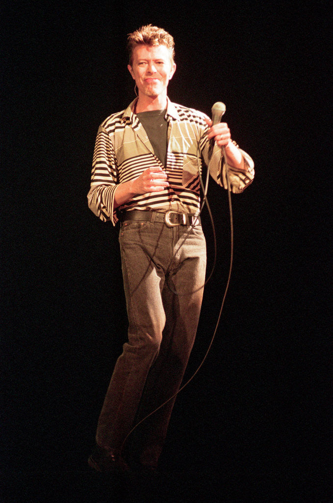 Detail of David Bowie performing at The Big Twix Mix concert atThe Birmingham NEC. by Staff