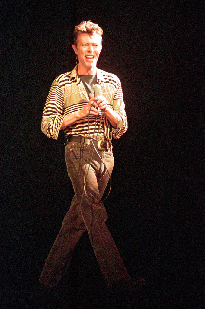 Detail of David Bowie performing at The Big Twix Mix concert at The Birmingham NEC. by Staff