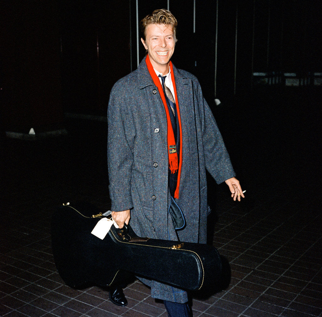 Detail of David Bowie at London Airport. by Crawshaw