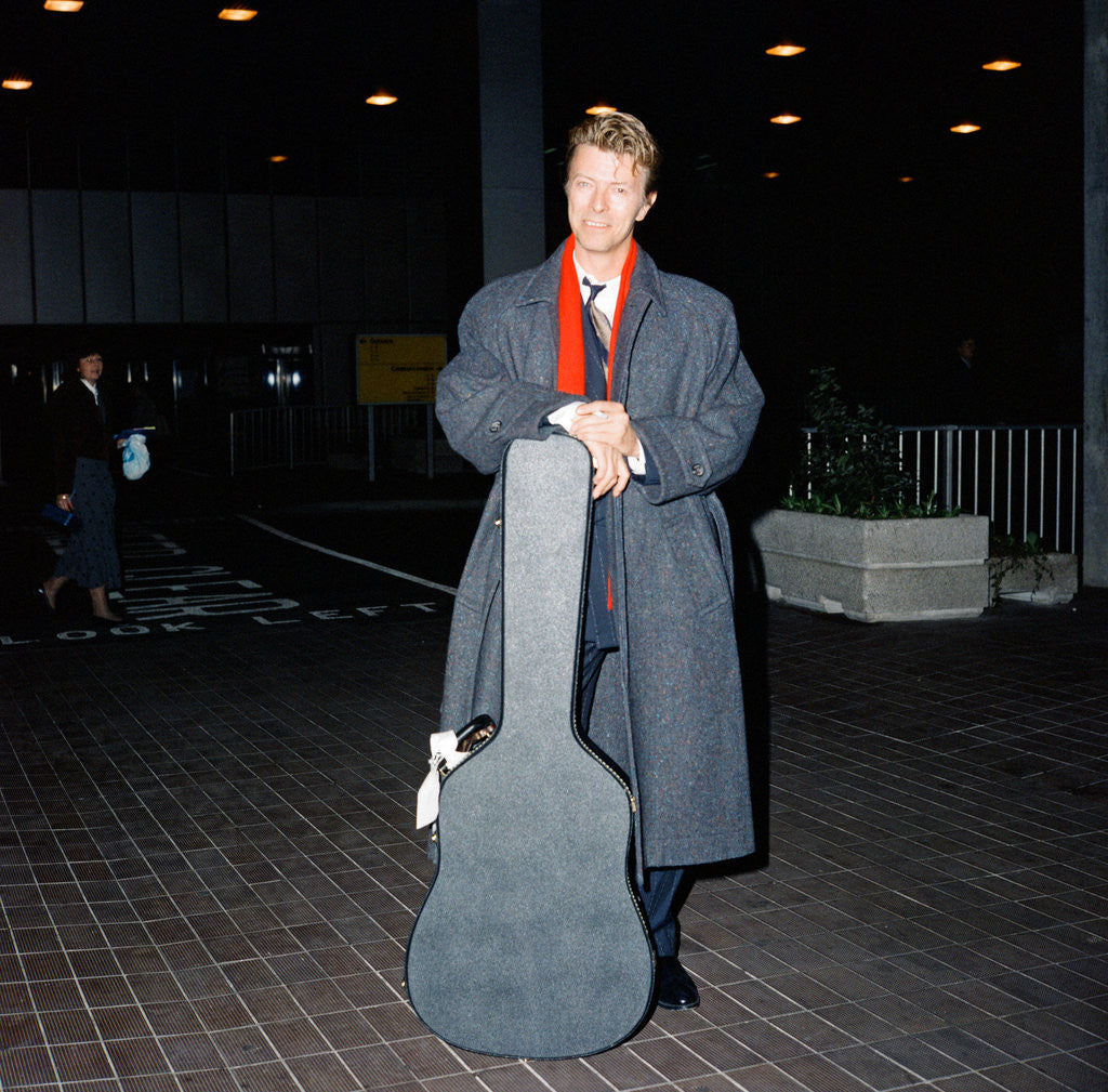 Detail of David Bowie at London Airport. by Crawshaw