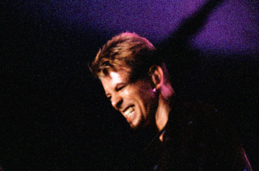 Detail of David Bowie performing on stage at The Barrowlands in Glasgow. Scotland. by John Gunion