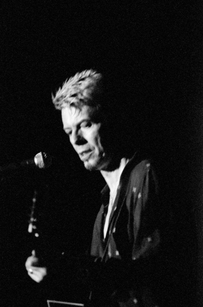 Detail of David Bowie performing on stage at The Barrowlands in Glasgow. Scotland. by John Gunion