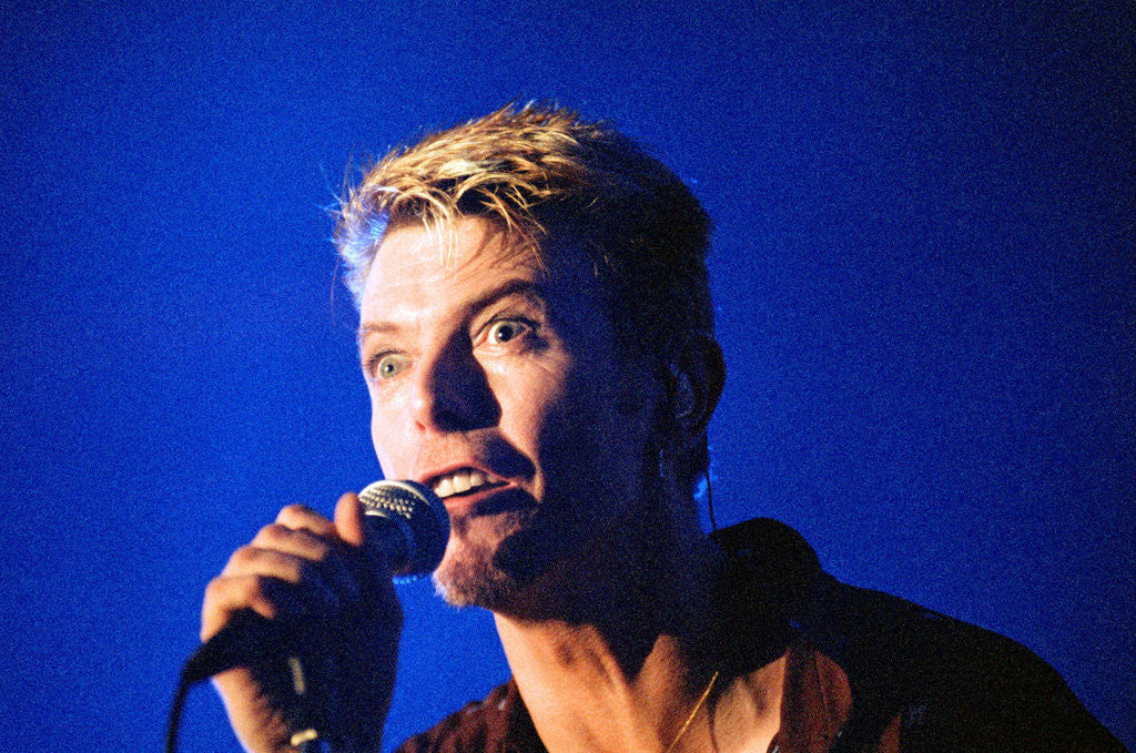 Detail of David Bowie performing on stage at The Barrowlands in Glasgow. Scotland. by John Gunion