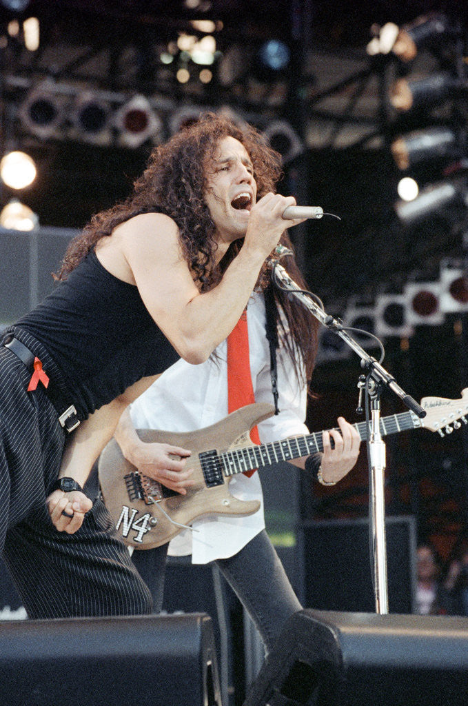 Detail of Extreme on stage, 1992 by Nigel Wright