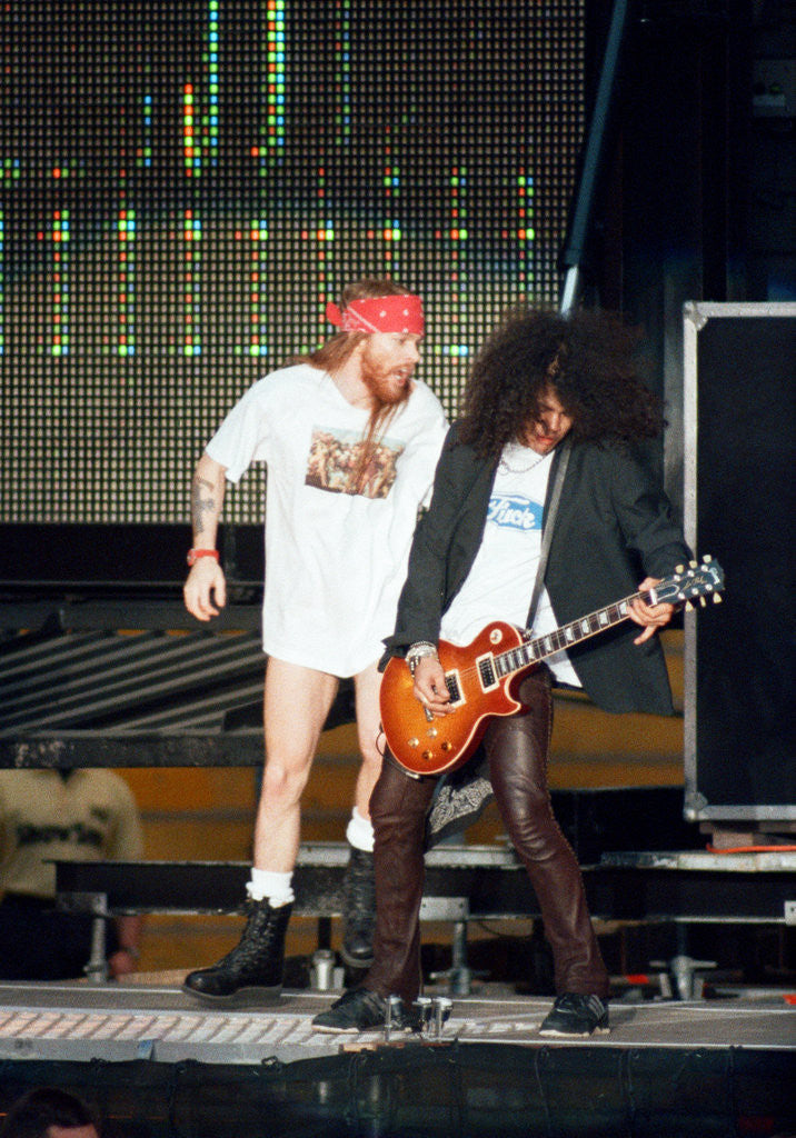 Detail of Guns N' Roses on stage, 1992 by Staff
