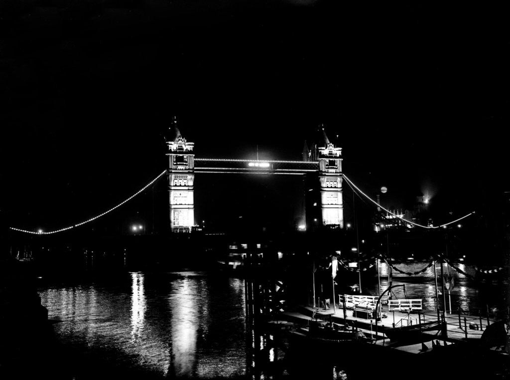Detail of Tower Bridge, London, and The River Thames by Staff