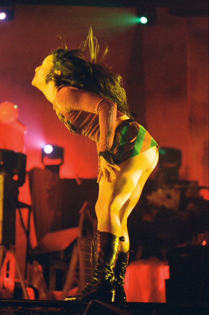 Detail of Backing dancer performing on stage by Richard Nelmes