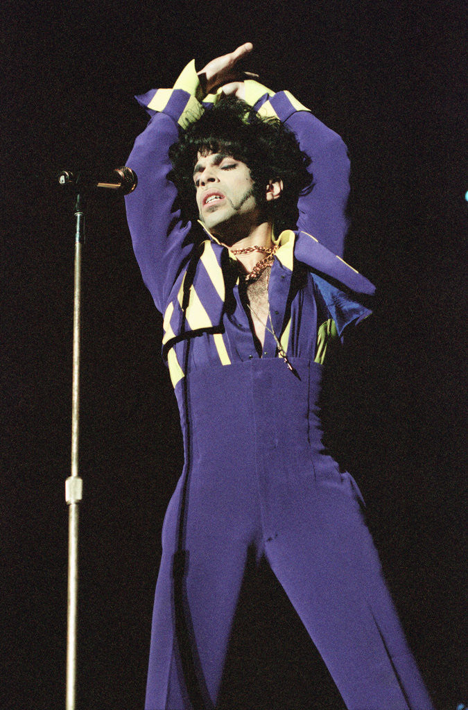 Detail of Prince performing 1993 by Chris Grieve
