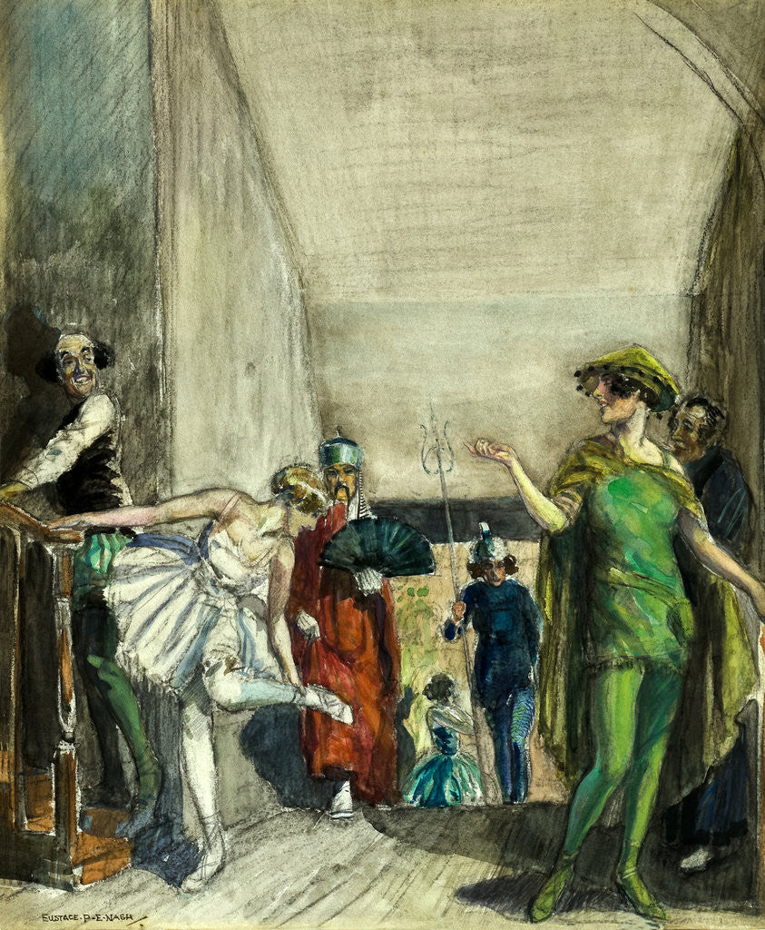 Detail of Pantomime People by Eustace Nash