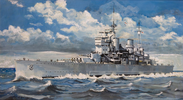 Poster Sur Toile HMS Duke Of York Battleship - Décoration Murale 30x45 Cm - Personnalisable, Qualité Musée - 7