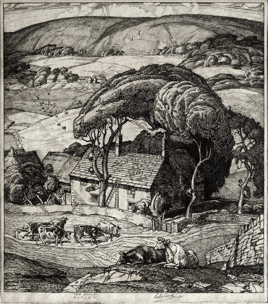 Detail of Near Bradle, Dorset by Leslie Moffat Ward