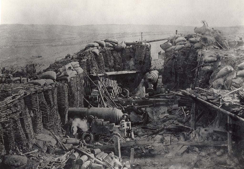 Detail of Russian Gun Emplacement during the Crimean War by James Robertson