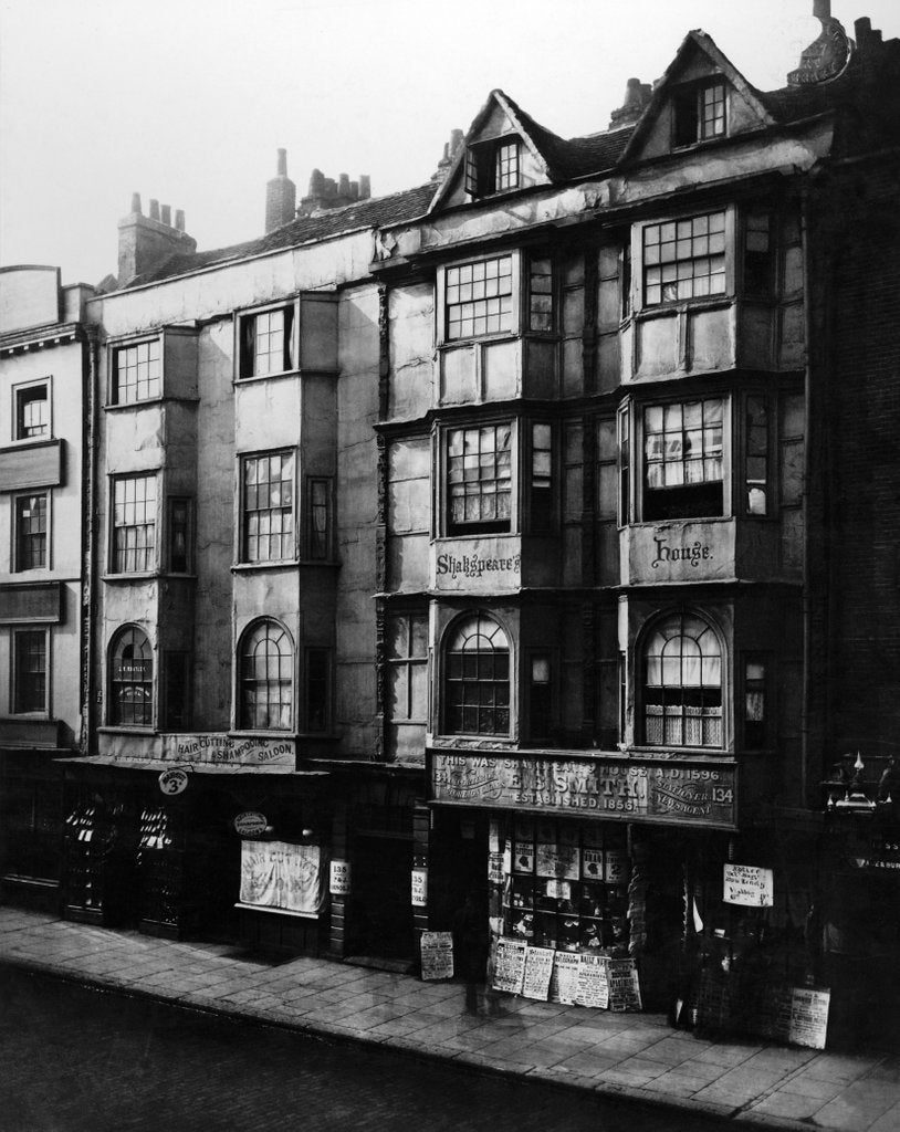Detail of Shakespeare's house, Aldersgate Street, London by Unknown