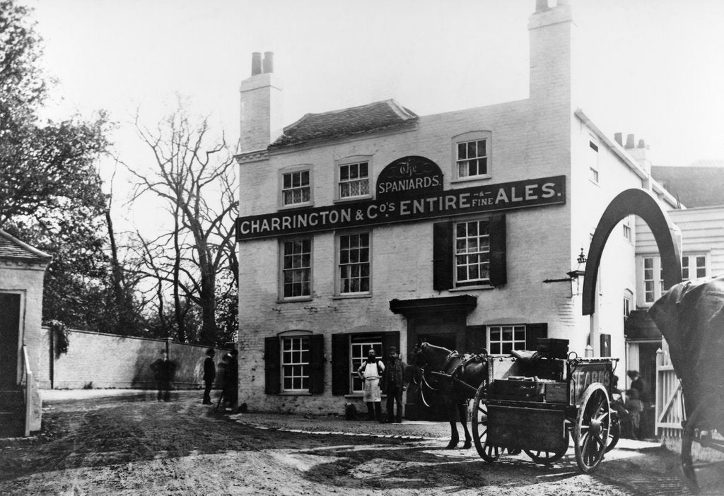 Detail of The Spaniards Inn, Hampstead Heath by Unknown