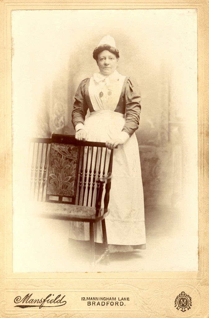 Detail of Mrs Smith, a nurse by Unknown