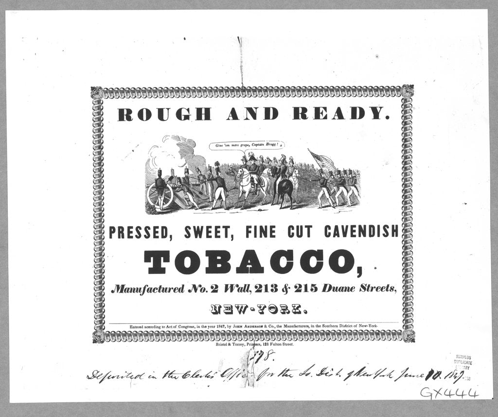Detail of Tobacco label by Anonymous