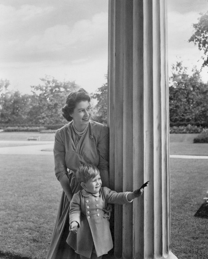 Detail of Princess Elizabeth and Prince Charles at Clarence House by Cecil Beaton