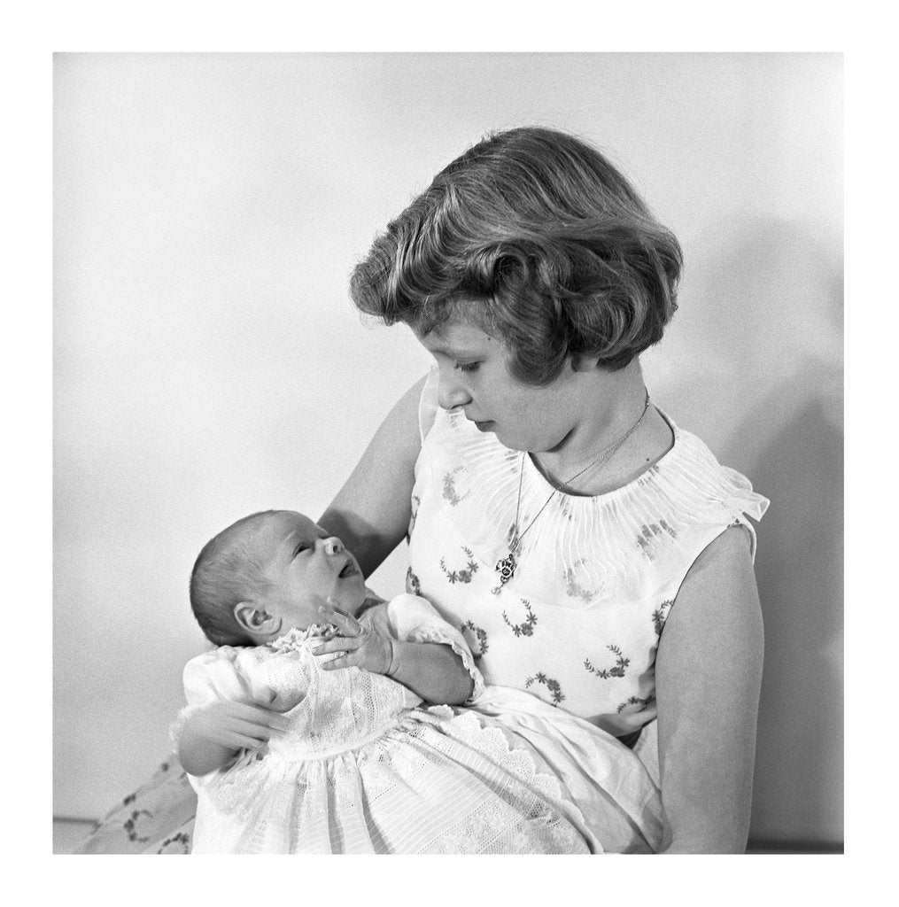 Detail of Princess Anne holding Prince Andrew by Cecil Beaton